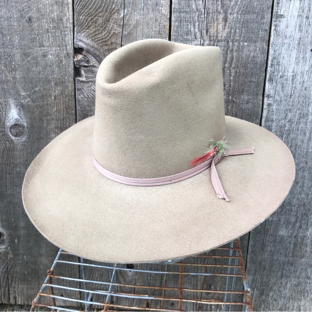 VTG Eddy Bros E Bar B Ranch Big Dipper Wool Cowboy Hat 7 1/4